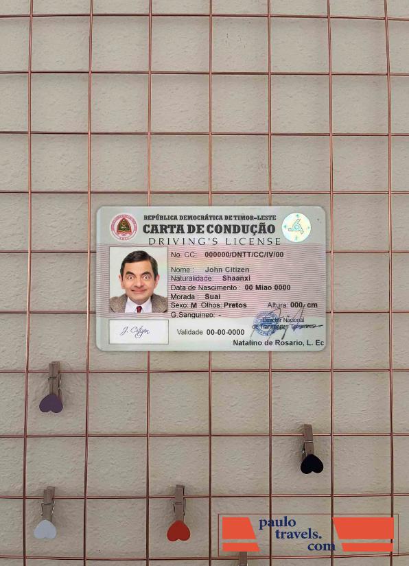 Timor Leste DL photolook FRONT PSD template